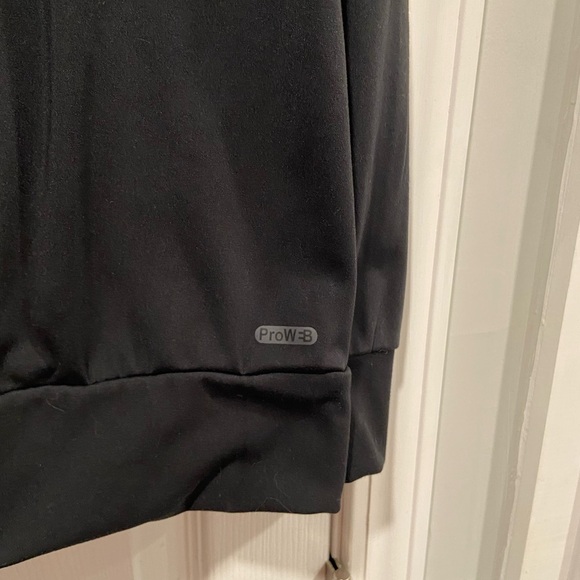 Spyder Active Mens Size Medium Black Long Sleeve Logo Full Zip Stretch Hoodie - Picture 7 of 13